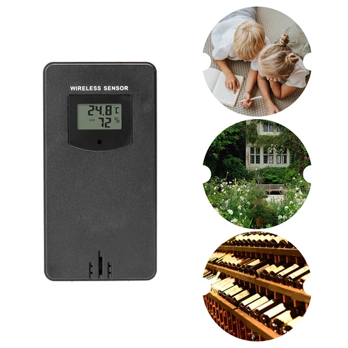 Meteorološka stanica RCC – elektronička, osvijetljena, bežična, senzor, crna - 19