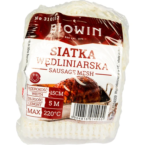 Mrežica za mesne proizvode dimenzija 15 cm x 5 m, s toplinskom otpornošću do 220°C - 3