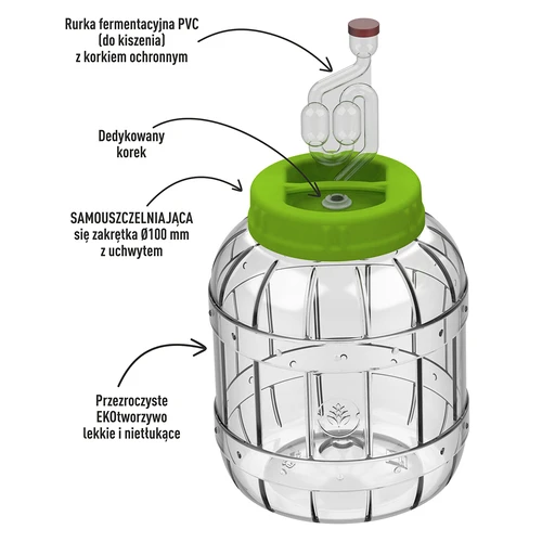 Nerazbijajuća tegla za kiseljenje, 3 L - 2