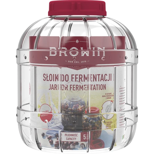 Nerazbijajuća, višenamjenska staklenka za fermentaciju, 5 L - 2