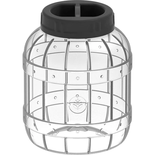 Netlomljiva, višenamjenska staklenka s crnim poklopcem, 3L  - 1 