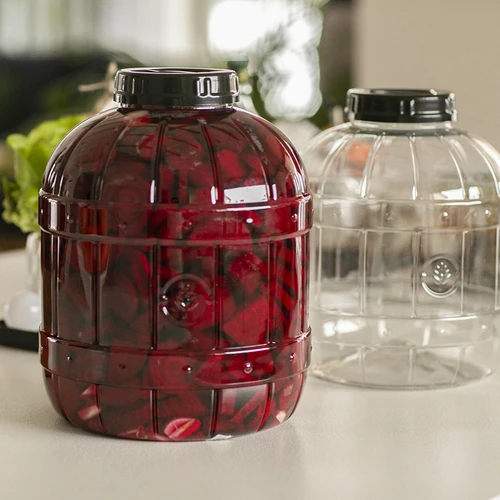 Netlomljiva, višenamjenska staklenka s crnim poklopcem, 5L - 9