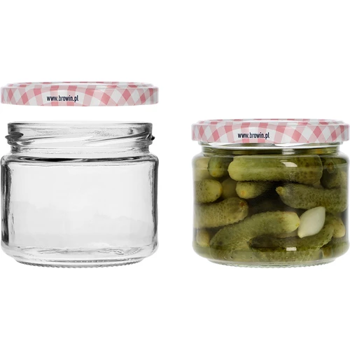 Niska staklenka 330ml - s poklopcem u boji fi 82/6, 6 kom. - 5
