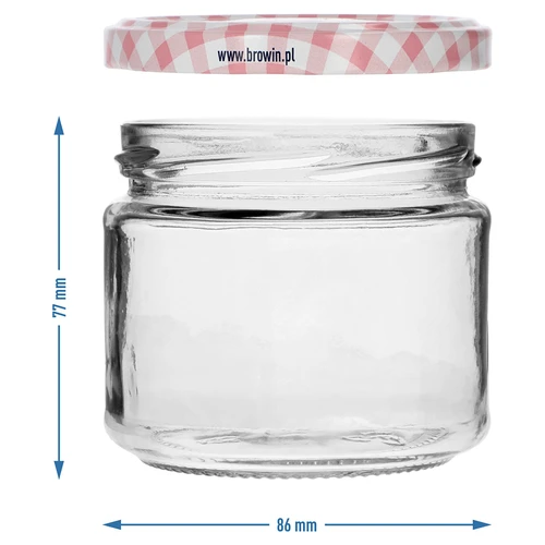 Niska staklenka 330ml - s poklopcem u boji fi 82/6, 6 kom. - 7