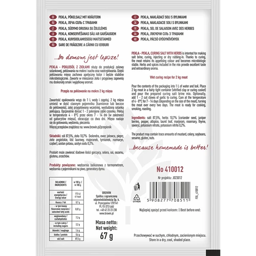 Nitritna sol s biljem "Pekla" - 70 g - 2