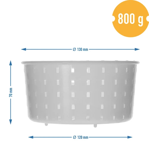 Okrugla forma za sir Ø 13 x 7 cm za 800 g - 7
