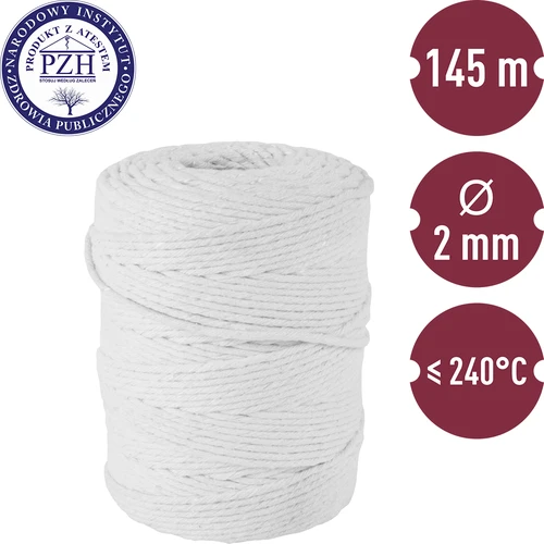 Pamučne bijele niti za mesne proizvode (240°C) 145 m - 2