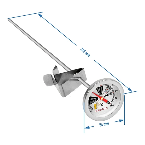 Pivarski termometar (0°C do +100°C) 31,5cm - 3