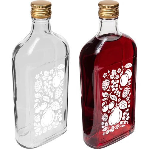 Pljosnata boca 500 ml s navojnim čepom i motivom „Voće”, uzorak 2 - 4