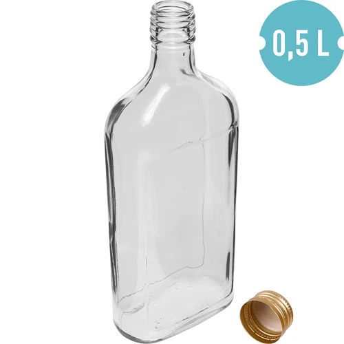 Pljosnata boca 500 ml s navojnim čepom i motivom „Voće”, uzorak 2 - 2