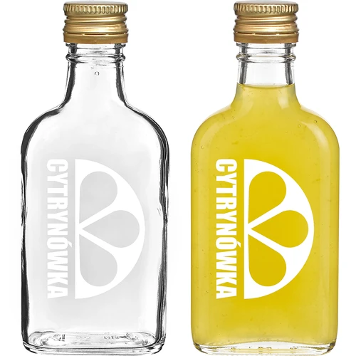Plosnata bočica 200 ml s navojnim čepom i tiskom „Cytrynówka”, uzorak 2 - 2