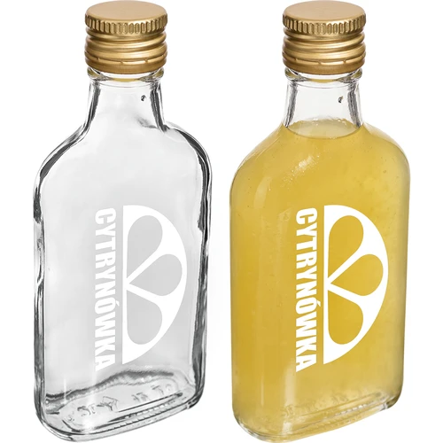 Plosnata bočica 200 ml s navojnim čepom i tiskom „Cytrynówka”, uzorak 2 - 3