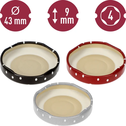 Poklopac fi 43 mm točkice mix - 10 kom. - 10