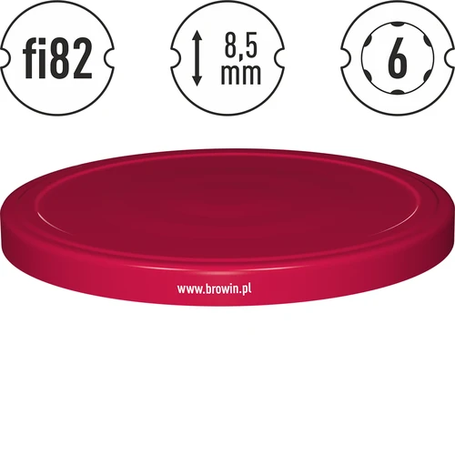 Poklopac fi 82/6 bordo - 10 kom. - 4