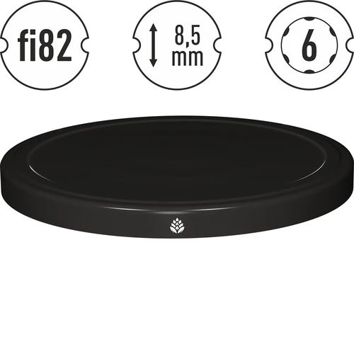 Poklopac fi 82/6 crni - 10 kom. - 4