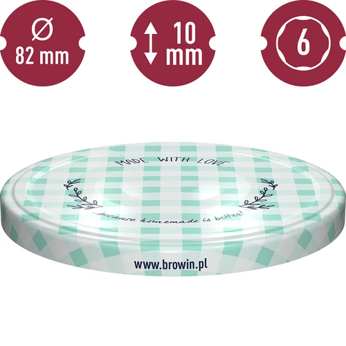Poklopac fi 82/6 karirani - 10 kom. - 10