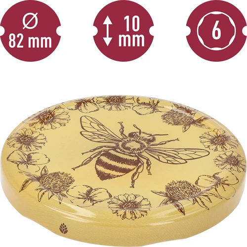Poklopac s tiskom – uzorak Med 1, fi 82/6, 10 kom. - 3