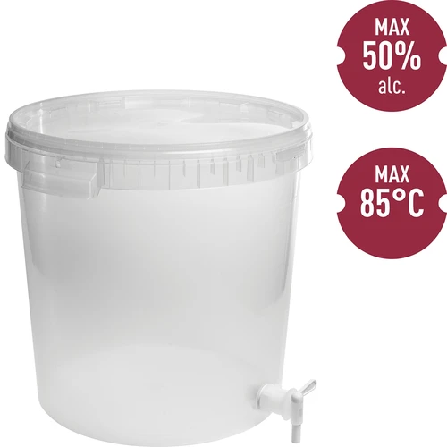 Posuda za fermentaciju 30 L s poklopcem i pipom - 2