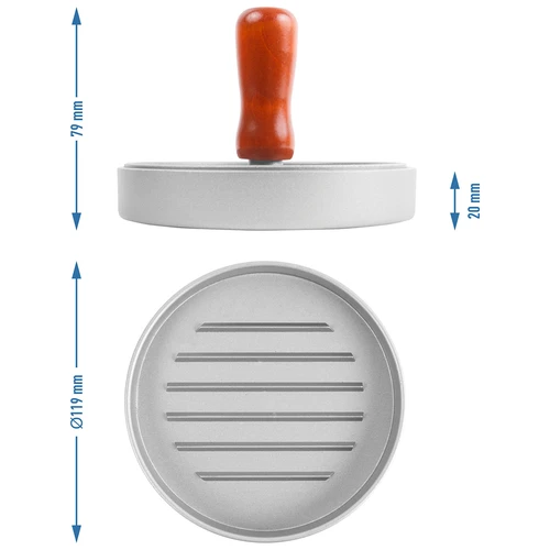 Presa za hamburgere - aluminijska, promjer 12 cm - 6