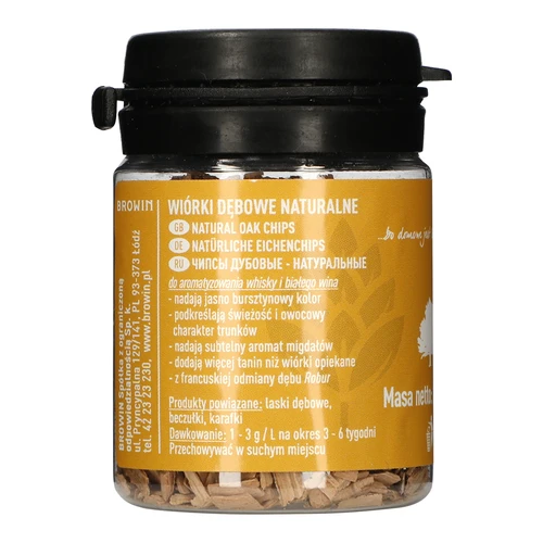 Prirodne hrastove pahuljice (nepečene), 20g  - 1 