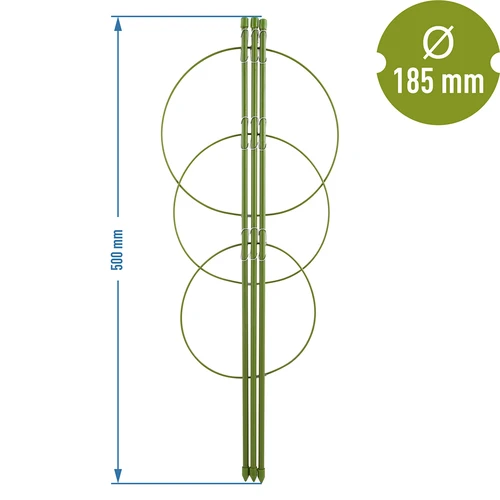 Prstenasta potpora za biljke 3 prstena 0,5m - 2