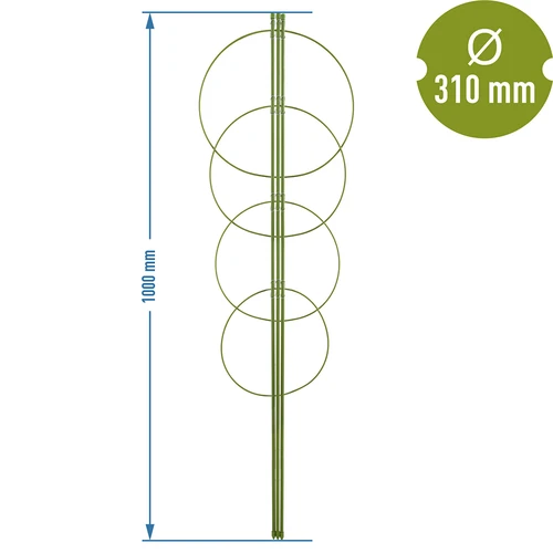 Prstenasta potpora za biljke 4 prstena 1m - 2