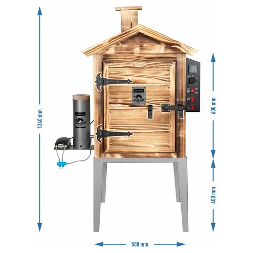Pušnica 115 L dragON Wood 60E - drvena opaljana, s električnim grijaćim modulom i kontrolerom - 8