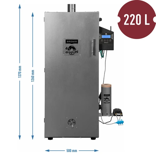 Pušnica dragON čelična 220 L, IQ – s Wi-Fi kontrolerom - 9