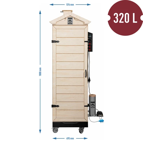 Pušnica dragON PLYWOOD NATURE – bez okvira, modularna, s digitalnim upravljačem, 320L - 8