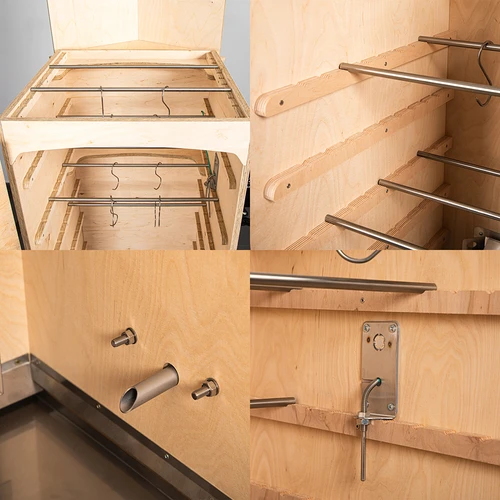 Pušnica dragON PLYWOOD NATURE – bez okvira, modularna, s digitalnim upravljačem, 320L - 5