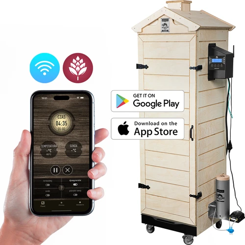 Pušnica dragON PLYWOOD NATURE – bezokvirna, modularna, s Wi-Fi upravljačem, 320 L