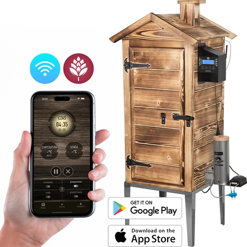 Pušnica s Wi-Fi, 200 L - dragON WOOD 100IQ s električnim grijaćim modulom i upravljačem, ložena drvom