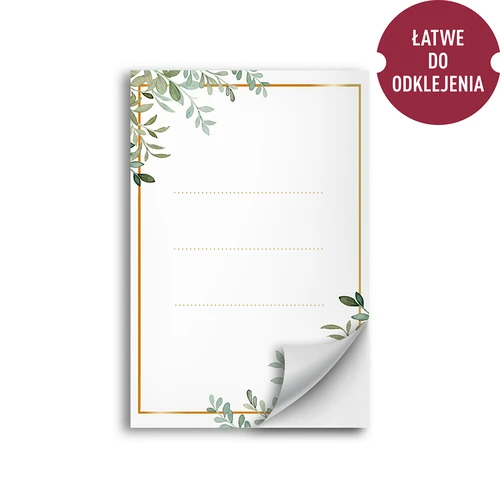 Samoljepljive etikete 60 x 90 mm za boce, staklenke, poklone s cvjetnim uzorkom - 20 kom. - 2