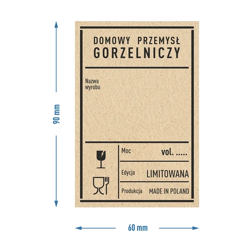 Samoljepljive naljepnice 60x90 mm za boce, votku, PRL, 20 kom. - 4