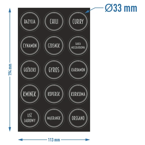 Set 12 x staklenka 150ml + 30 etiketa za označavanje začina - 10