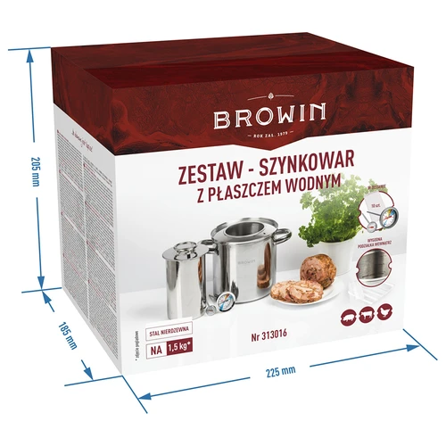 Set s vodenim plaštom - šunkovar 1,5 kg + lonac - 16