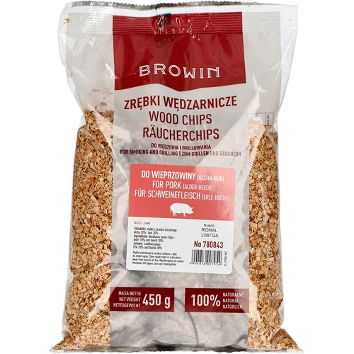 Sječka za dimljenje/roštiljanje 70% joha + 30% bukva, 450 g, kl. 2  - 1 