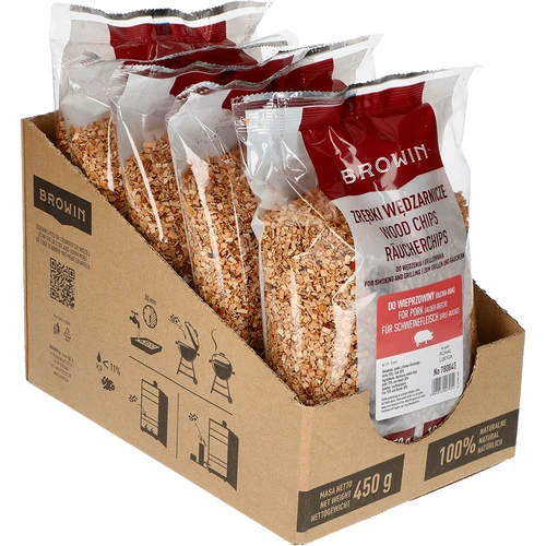 Sječka za dimljenje/roštiljanje 70% joha + 30% bukva, 450 g, kl. 2 - 3