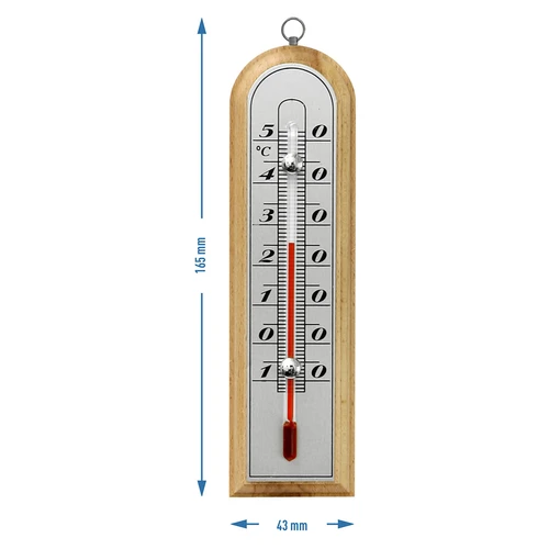 Sobni termometar sa srebrnom skalom (-10°C do +50°C) 16cm mix - 3