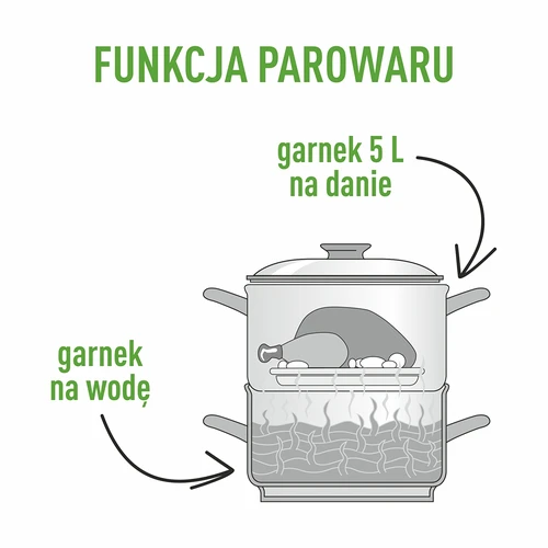 Sokovnik od nehrđajućeg čelika s parnim kuhalom 5 L - 8