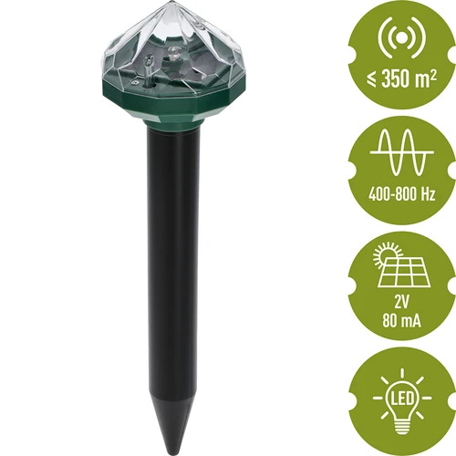 Solarni odstraszivač krtica s LED lampom - 7
