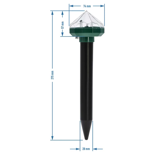 Solarni odstraszivač krtica s LED lampom - 8