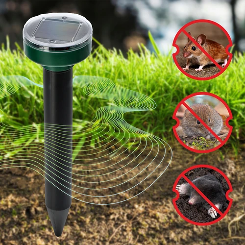 Solarni odvraćivač krtica – učinkovita, sigurna i humana zaštita vrta, set od 4 kom. - 12