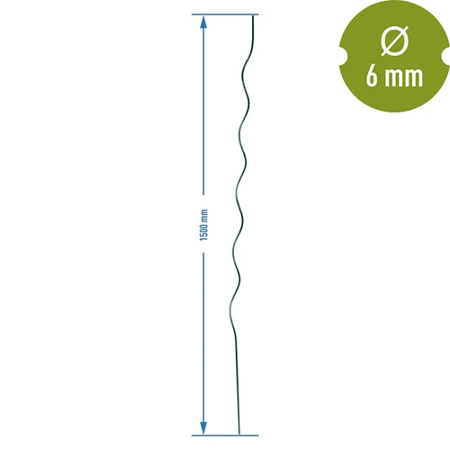 Spiralni čelični štap 1,50m x 6mm - 2
