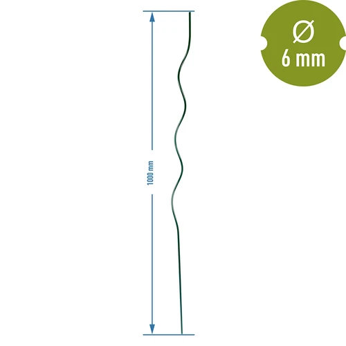 Spiralni čelični štap 1m x 6mm - 2