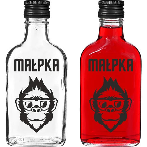 Pljoska 200 ml s navojnim čepom, motiv „Majmunčić”, 1 kom.