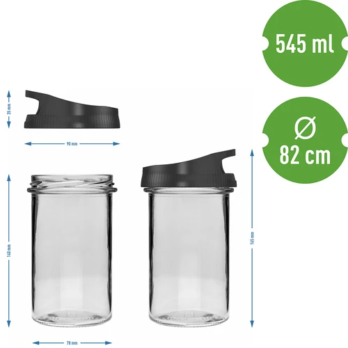 Staklena posuda 545 ml, s poklopcem za vješanje - 5