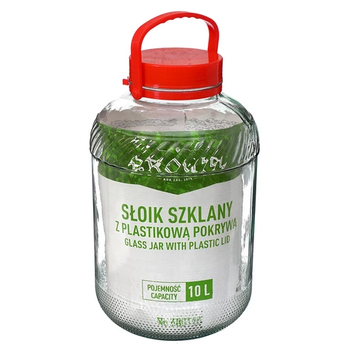 Staklenka 10 L s plastičnim poklopcem - 4