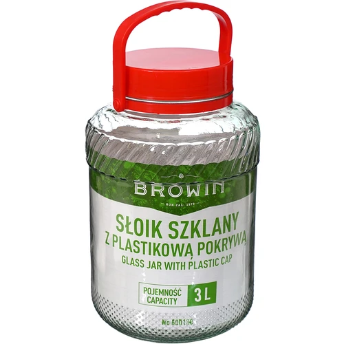 Staklenka 3 L s plastičnim poklopcem - 3