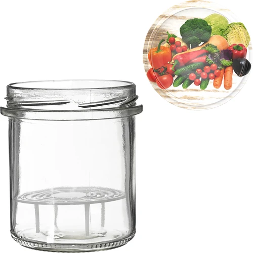 Staklenka 350 ml s poklopcem i pritiskom - 6 kom. - 8